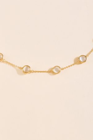 Megan Cat Eye Station Necklace