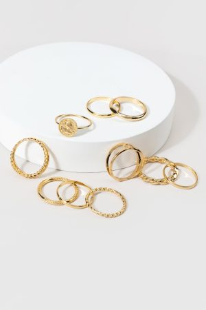 Geovanni Coin Ring Set