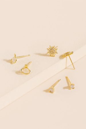 Sasha Crystal Starburst Earring Set