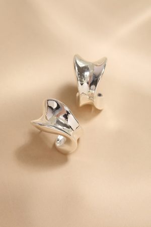 Fiona Organic Metal Drop Earrings