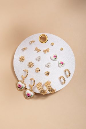 Christi Vintage Ceramic Earring Set