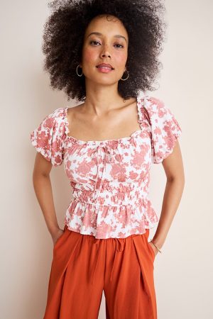 Kenley Floral Puff Sleeve Blouse