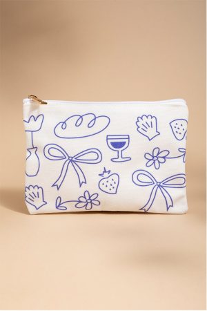 Bows and Berries Canvas Pouch