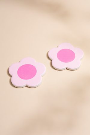 Stacy Pink Flower Car Coaster
