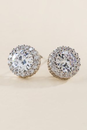 Tina Round Cubic Zirconia Studs