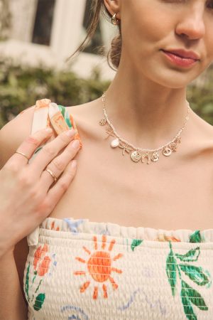 Denise Charms On Pearls Necklace