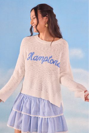 Hamptons Embroidered Pullover Sweater
