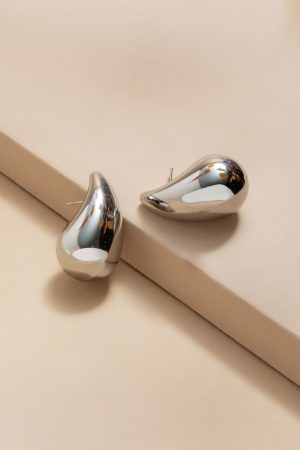 Mia Stainless Steel Silver Teardrop Earrings