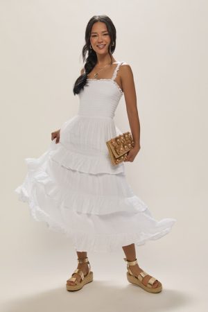 Tonya Smocked Tiered Maxi Dress