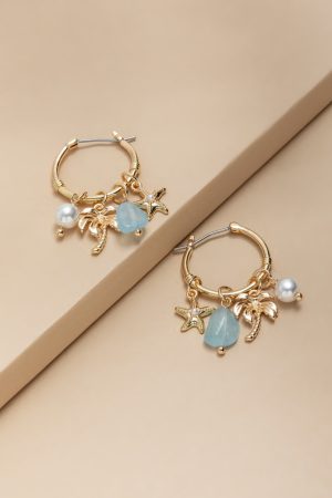 Clare Charm Hoop Earrings