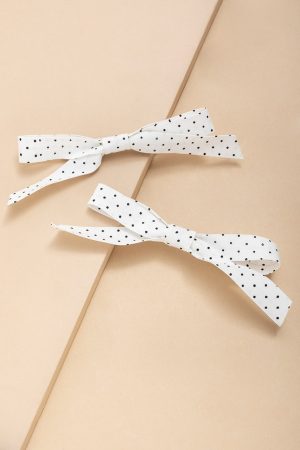 Ashley Polka Dot Mini Bow Hair Barrette Set