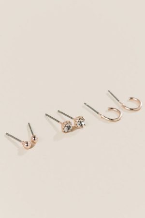 Alexie CZ Studs Set in Rose Gold