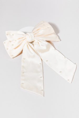 Lynda Pearl Bow With Tails