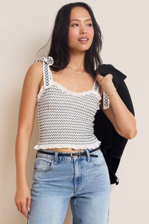 Hannah Ruffled Smocked Top