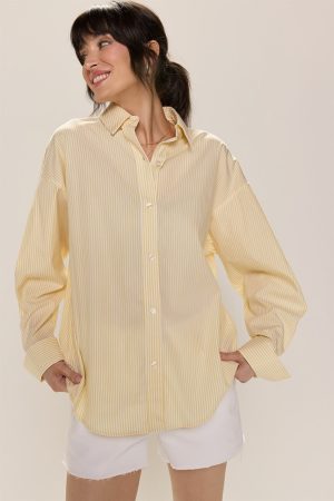 Denise Striped Button Down Top