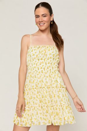 Sheryl Lemon Print Mini Dress