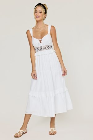 Vicky Crochet Waist Midi Dress