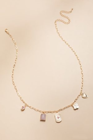 Ivy Girly Pink Charm Necklace