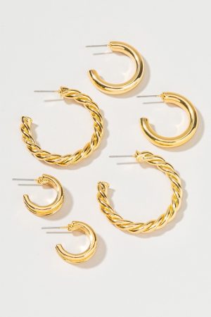 Tracey Metal Hoop Earring Set