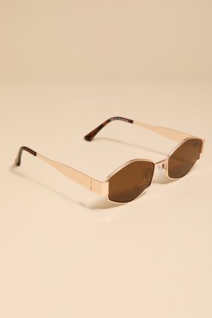 Naomi Metal Hexagon Sunglasses