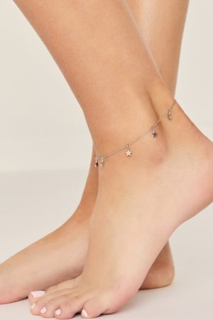 Julia Stainless Steel Star Charm Anklet