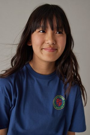 Hello Franki Rowing Oversized Graphic Tee for Girls