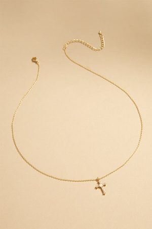 Blanca Crystal Cross Pendant Necklace
