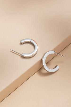 Monique Stainless Steel Bold Hoop Earrings