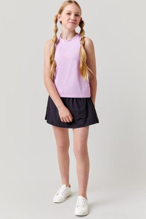 Hello Franki Sport Purple Racer Back Tank Top for girls