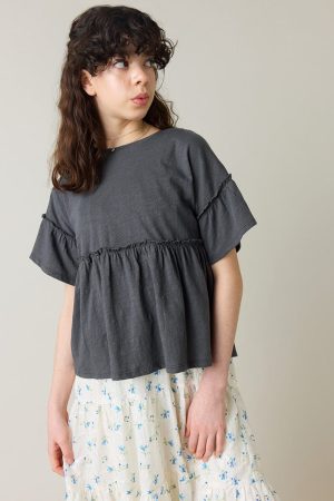 Hello Franki Drop Shoulder Babydoll Top for girls