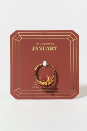 14K Gold Dip Birthstone Ring