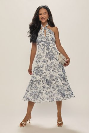 Kimberly Floral Halter Midi Dress