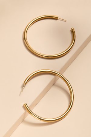 Rosie Stainless Steel Gold Hoop Earrings