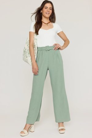 Ines Belted Trouser Pants