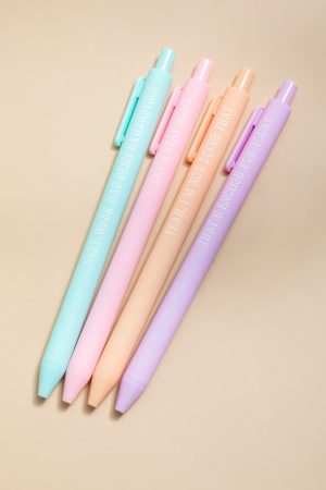 Text Print Colorful Pen Set