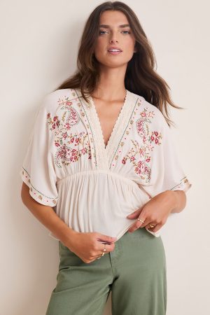Samantha Floral Embroidered Blouse
