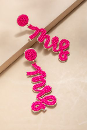 Mrs Beaded Drop Earrings