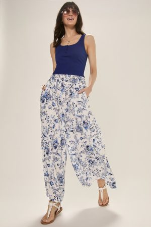Tina Print Fluid Pants