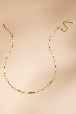 Carry Stainless Steel Gold Curbchain Necklace