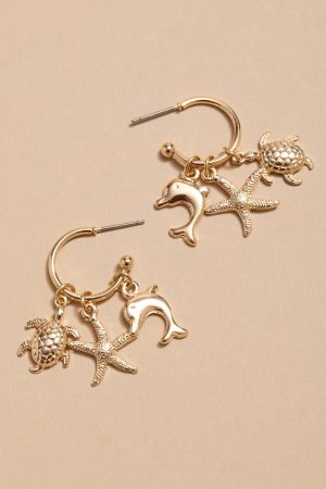 Ophelia Sea Life Hoop Earrings
