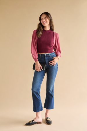 Shaye Pointelle Cropped Shrug Cardigan
