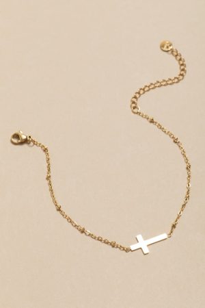 Doris Stainless Steel Cross Bracelet