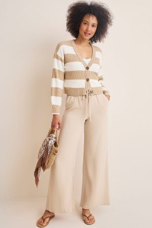 Amanda Striped Button Down Cardigan