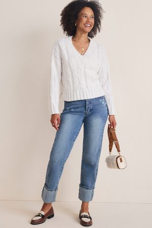 Carry Cable Knit Pullover Sweater