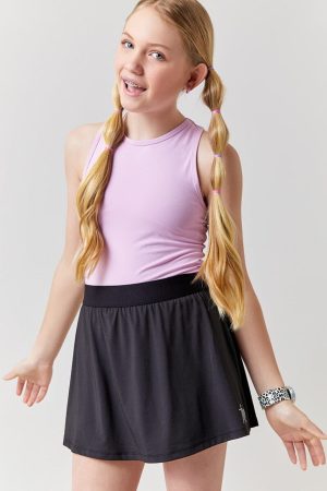 Hello Franki Sport Black Tennis Skirt for girls