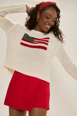 Jill American Flag Sweater