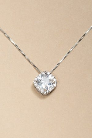 Debra Halo Short Crystal Pendant Necklace