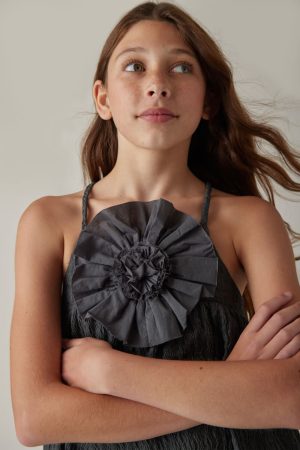 Hello Franki Rosette Tank Dress for Girls