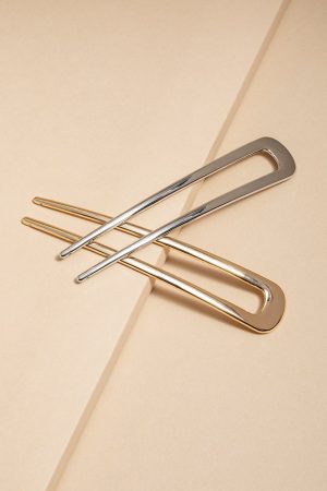 Meg Mixed Metal French Hair Pins