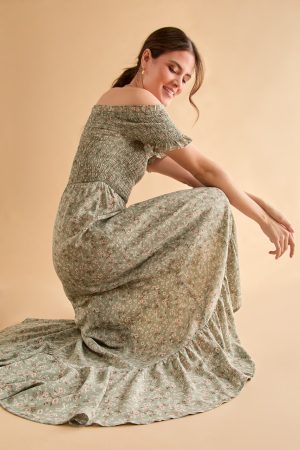 Perdita Smock Top Floral Maxi Dress